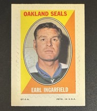 Earl Ingarfield 1970-71 Topps Sticker Stamp - Oakland Seals