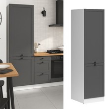 Kitchen Larder Unit 500mm Pantry Cabinet Cupboard Shaker Dark Grey Right Junona