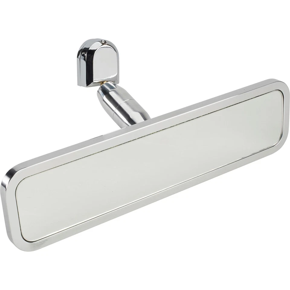 Polished Ball Milled Billet Aluminum Interior Rear View Mirror, 9.25” x 2.38” - Image 2 of 4