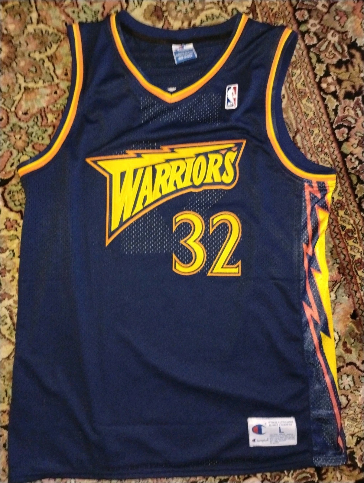 Unworn Large Joe Smith #32 Golden State Warriors NBA Basketball Jersey New Blue 