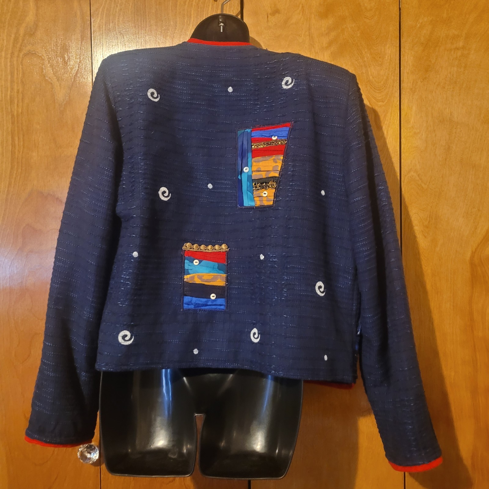 Crystal Jacket Women Small Patchwork Cottage Boho… - image 7