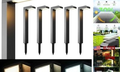 Solar Pathway Lights Outdoor 6 Pack, 3 Color in 1 Bright Landscape 6Pack