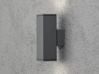 AußEnleuchte Wandleuchte IP44 GU10 Fassung Aluminium Anthrazit Wegeleuchte Lampe