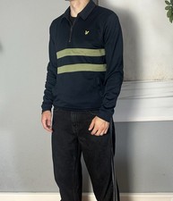 Lyle & Scott Halfzip Strickjacke marineblau g...