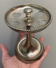Silver Toothbrush Pin Holder Vanity Caddy Bru...