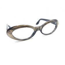 Gucci GG 2413/N/S 4NR Brown Black Oval Sunglasses Frames 52-19 135 Italy Women