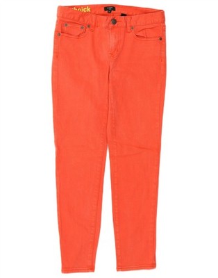 J. Crew Damen Stretch Skinny Jeans W27 L27 Orange BR04