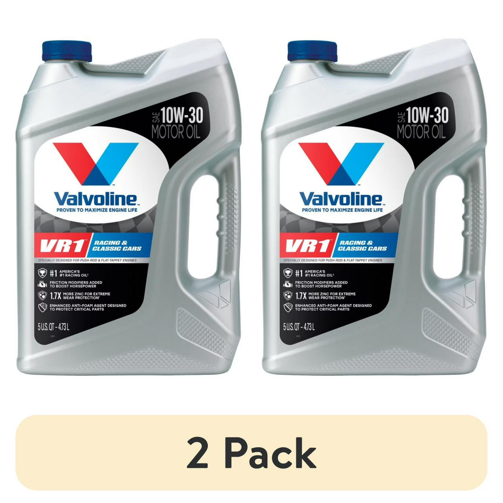 2pack Valvoline VR1 Racing 10W-30 Motor Oil 5 QT - Band New - Free Shipping