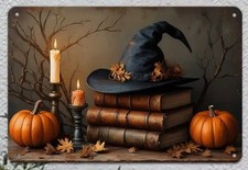 Metal Sign Halloween Fall 12 X 8 All Weather