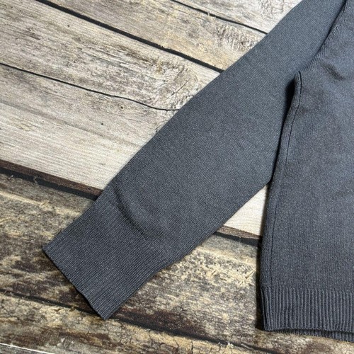 MARGARET HOWELL L/S Half Button Knit Top Sweater Wool Cashmere Silk Dark Gray L - Picture 15 of 16