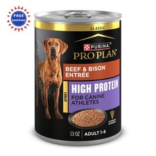 Purina Pro Plan Sport High Protein Wet Dog Food 13 oz. Cans Pack Beef Bison