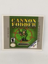 CANNON FODDER (USA) Game Boy / GameBoy COLOR GB GBC replacement label