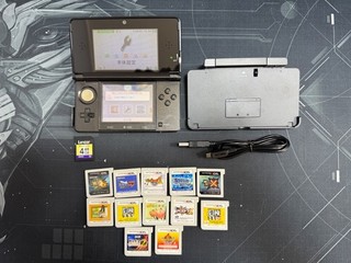 Nintendo 3DS console Black Japan model with docking station and 12 games 4GB SD
