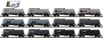 Roco 75931 coffret de 12 wagons-citernes articulés de type Zaes ''VTG'' (Exclusif)