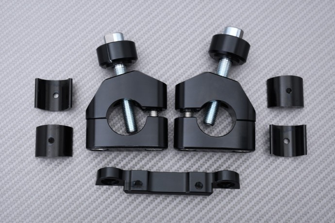 Pontets de guidon noirs 30mm pour Yamaha MT-07 2014-2017