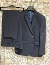 Chester Barrie Navy Blue Suit 44 Savile Row London 2 Piece Wool 
