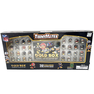 TeenyMates NFL Gold Box Set 32 Exclusive Action Figures Open Box