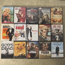 Lot of 15 DVD Movies Love Story Elektra John Wayne Western Collection Rudy