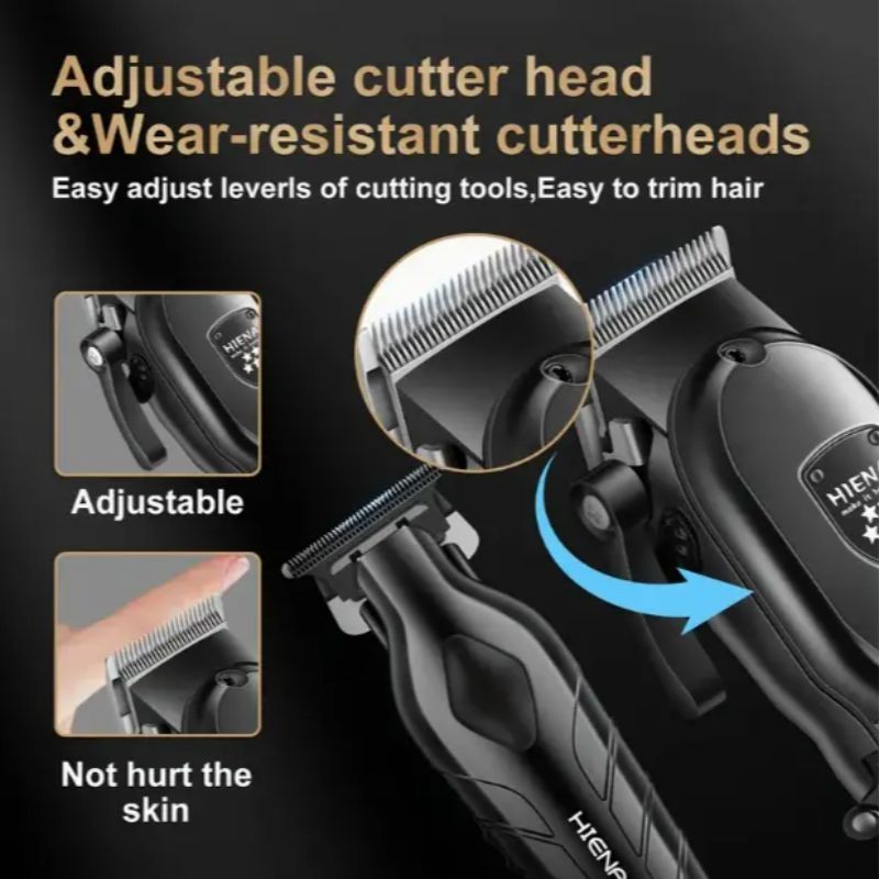 Cordless Professional Hair Clippers Trimmer Kit Men Cutting Machine Barber Salon
