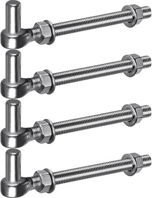 J Bolt Gate Hinge, 304 Stainless Steel Farm Gate Hinges, M16 X 8'' Gate Hinge Bo
