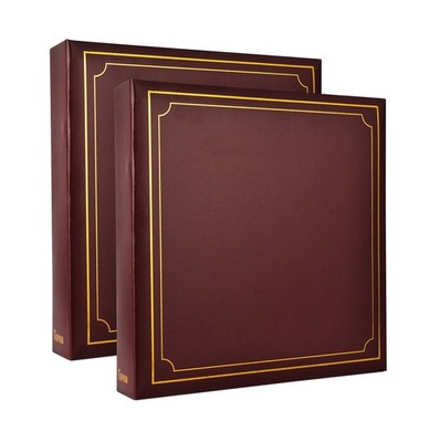 ARPAN XL selbstklebendes Fotoalbum 3-Ring Ordner 20 Blatt 40 Seiten - 2er Pack