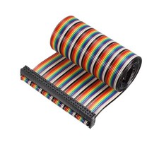 uxcell IDC Rainbow Wire Flat Ribbon Cable 60P A-type FC/FC 60P, Multicolor