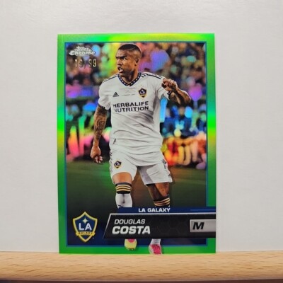2023 Topps Chrome MLS Soccer Douglas Costa base Neon Green Refractor 19/99 # 166