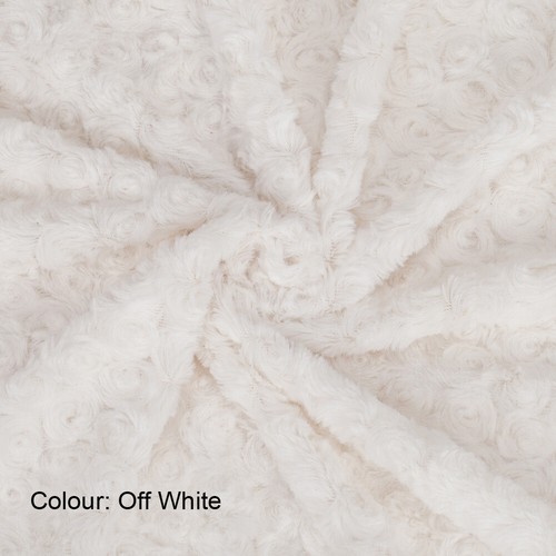 Faux Fur Minkee Rose Swirl Luxurious Fabric by the Yard and Fat Squares 50x50cm - Picture 25 of 37