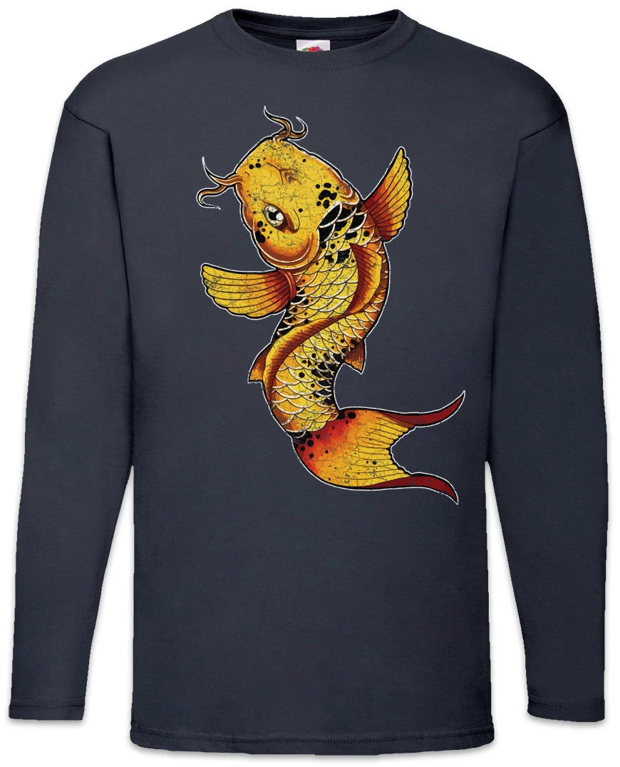 Koi Long Sleeve T-Shirt Fish Angler Sea River Catfish Rod and Line Go Fishing