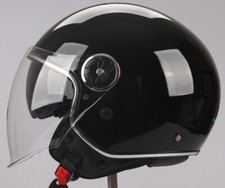 Casco Demi Jet OMOLOGATO per Moto e Scooter JFM con logo monocolore