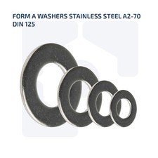 M8 FORM A FLAT WASHERS THIN WASHER STAINLESS STEEL A2-70 304 DIN 125