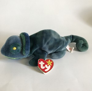 rainbow iguana beanie baby