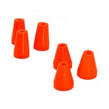 3 Large  3 Ex. Large orange safety plugs for toy cork pop guns w large muzzles