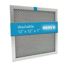 wioAIR Washable Furnace AC Air Filter, MERV 8, 12"x12"x1" 