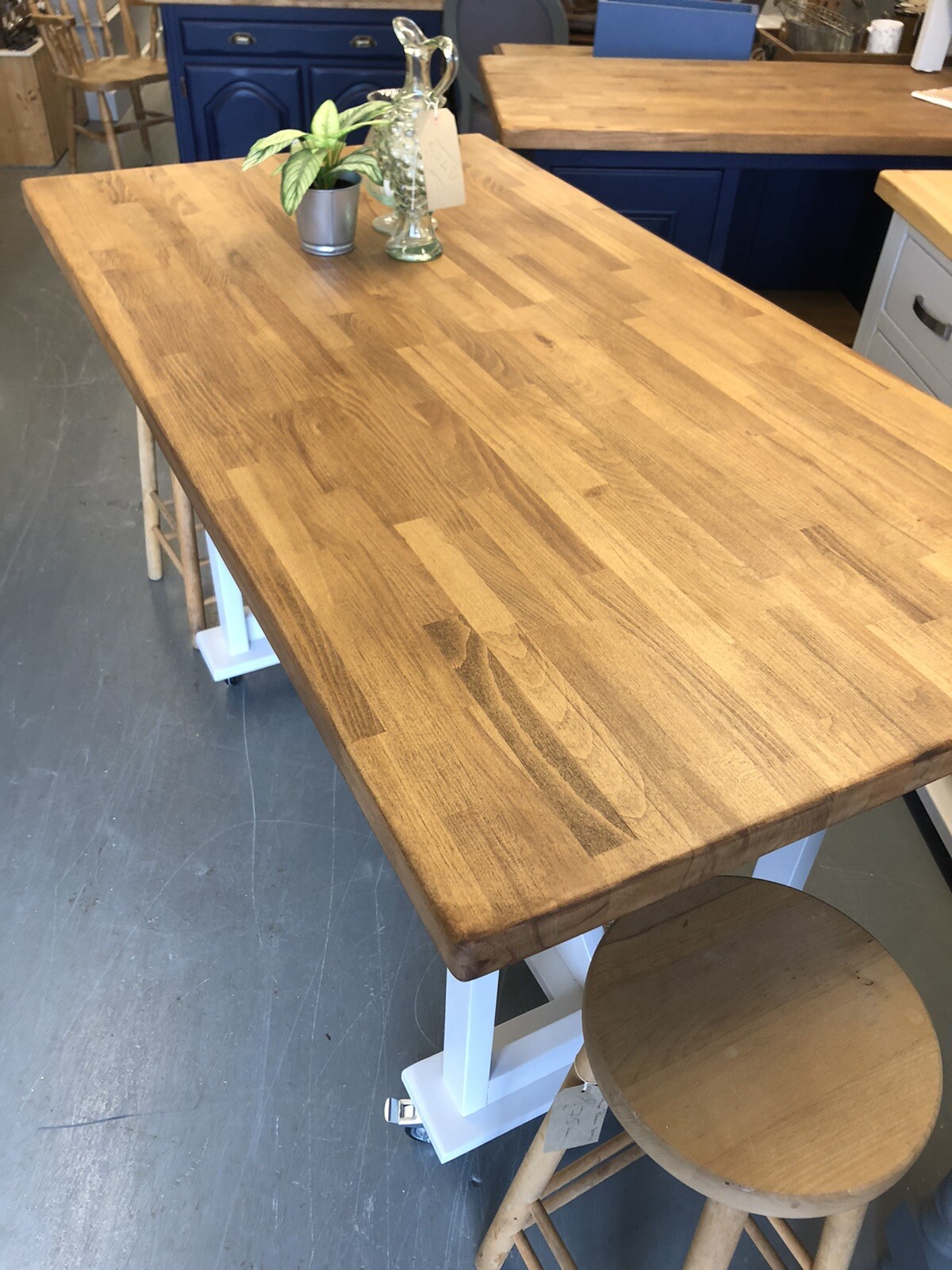 Large Unique Pine Kitchen Island Breakfast Bar,seats 68,Furniture