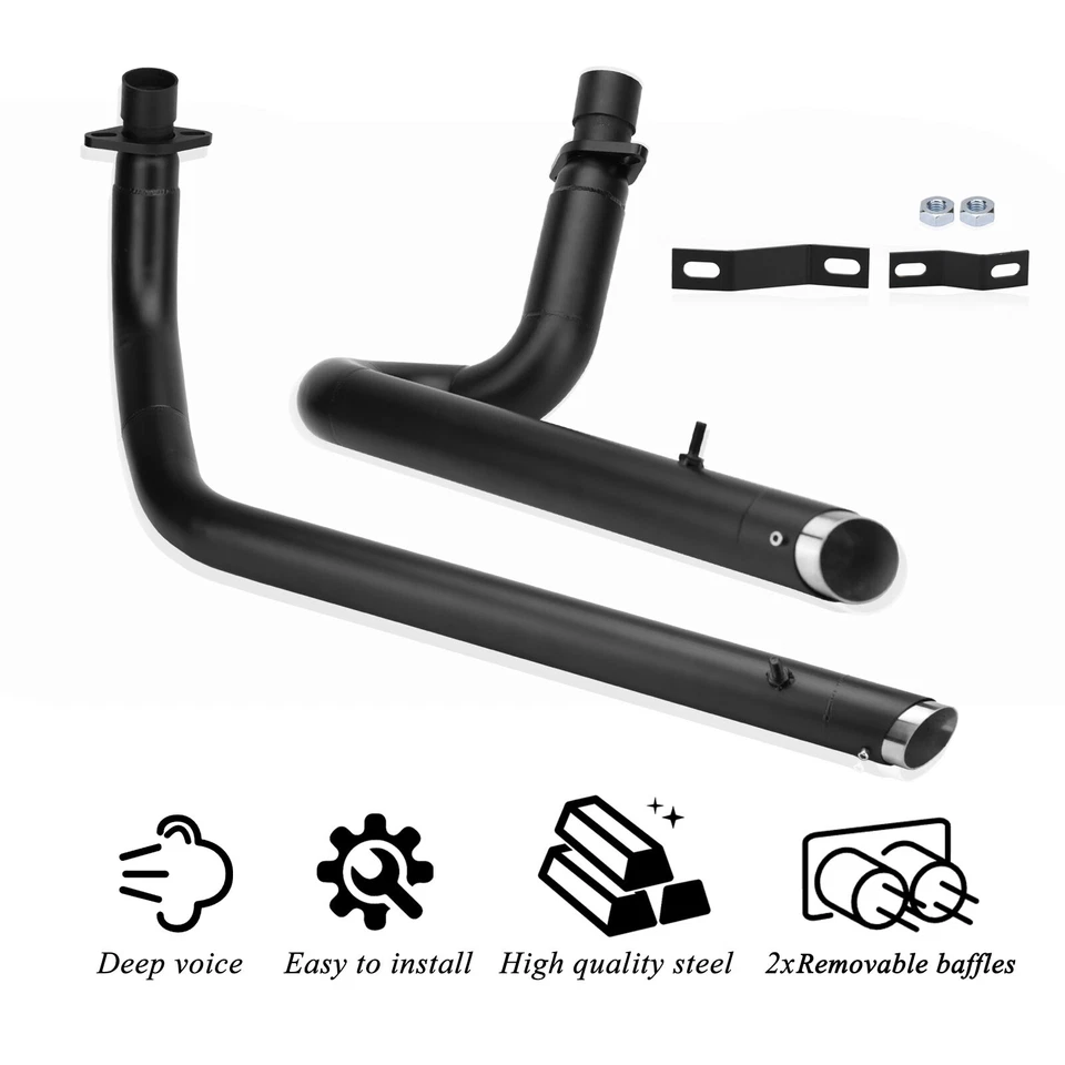 Shortshots Staggered Exhaust Pipe System For Honda Shadow VLX 600 VT600C VT600CD Foto 2 de 4
