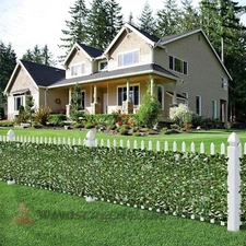 Expandable Rectractable Faux Artificial Ivy Trellis Hedge Fence Screen Privacy