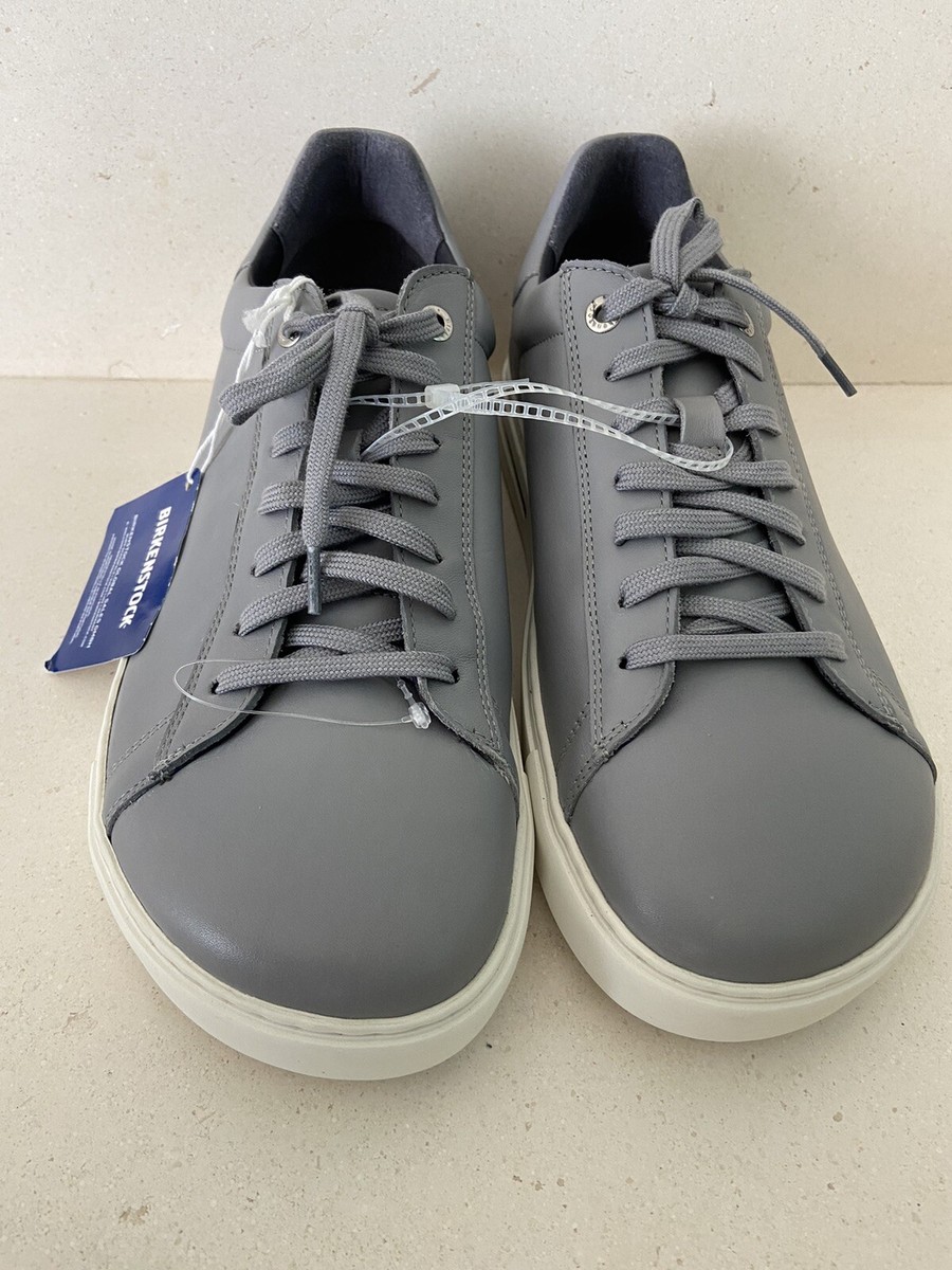 Birkenstock Bend Shoes Men's 12/45 Gray Leather Low Top Lace Up