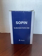 Package of 4 SOPIN Sublimation ink 400ml total Black NEW for ink jet. 100ml each