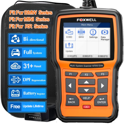 Foxwell NT510 OBD2 Diagnosegerät All System Scanner Auslesegerät Kfz Fit Für BMW
