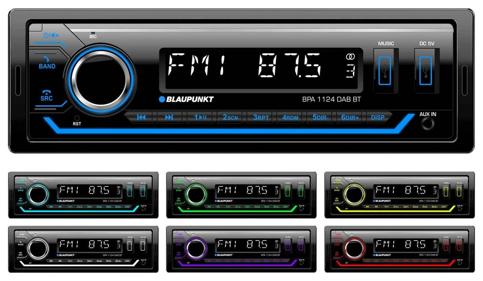 Blaupunkt BPA 1124 DAB MP3-Autoradio DAB Bluetooth USB AUX-IN - Bild 4 von 4