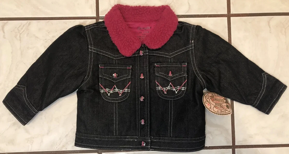 Infant black top denim jacket