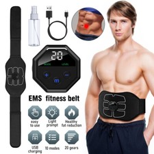 EMS Abdominal Muscle Core Toning Trainer ABS Stimulator Flex Toner Tactical Belt
