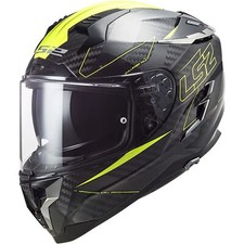 LS2 FF327 Challenger Carbon Helmet Fold Hi Viz Yellow