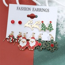 Set of 6 Christmas Earrings - New