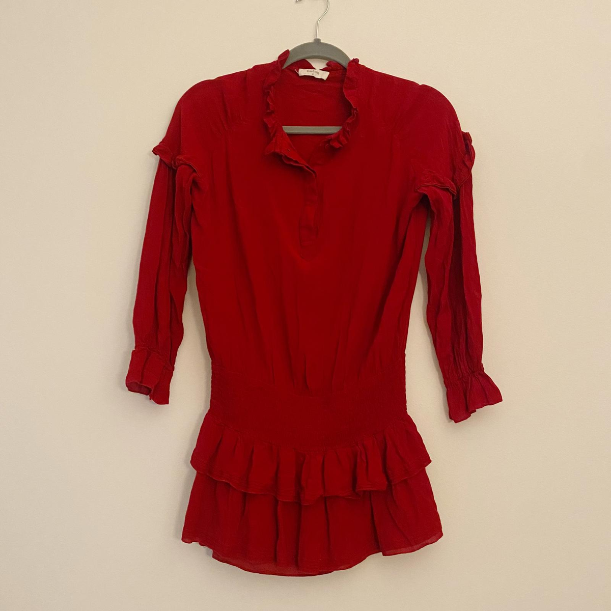 green emerald velvet dress Shop Host Animal Balloon Sleeve Drop Waist Mini Dress