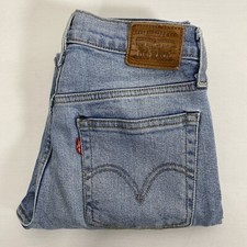 Levi's Womens Premium Big E Wedgie Button Up Stretch Jeans Size 24 GUC Scratch