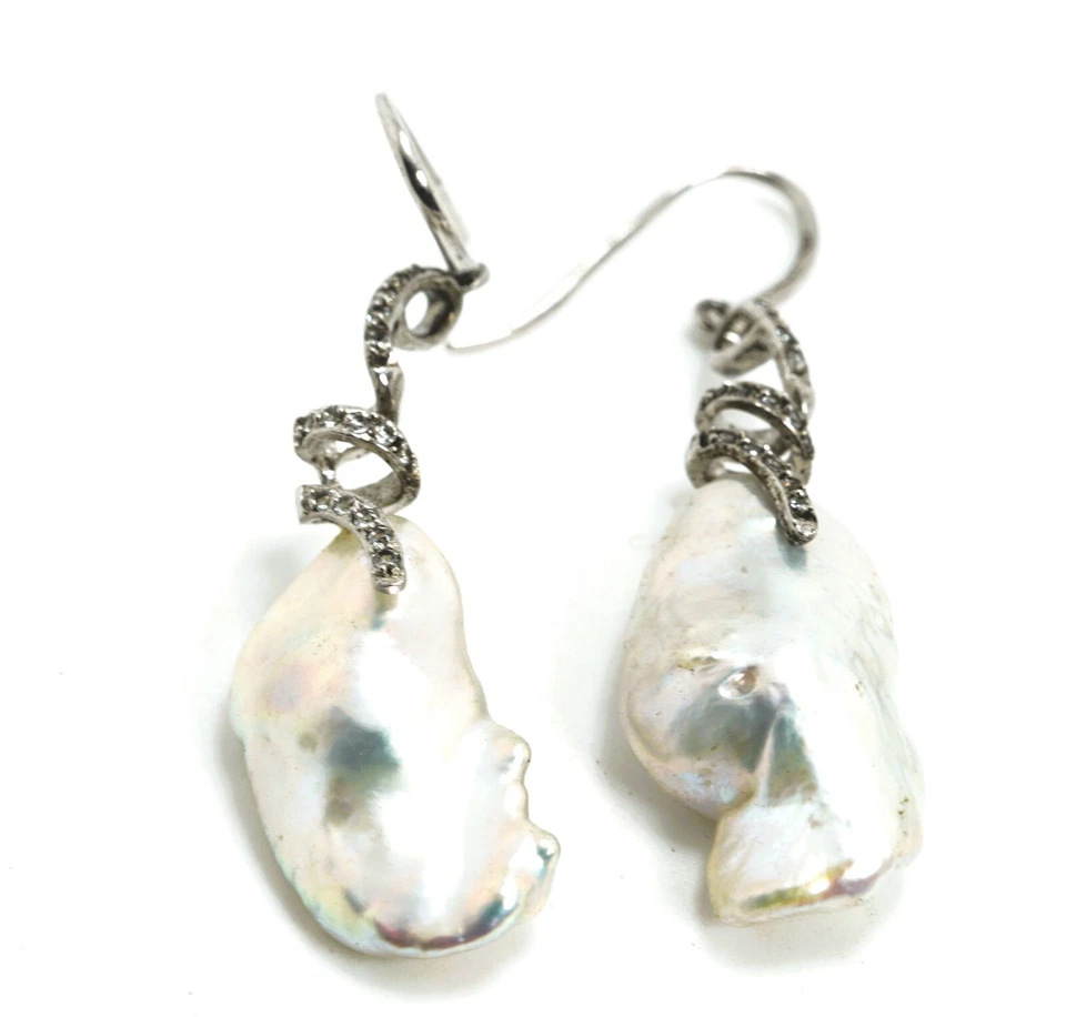 Lot of 7 Pairs Sterling Silver Pearl Earrings - Image 3 of 4