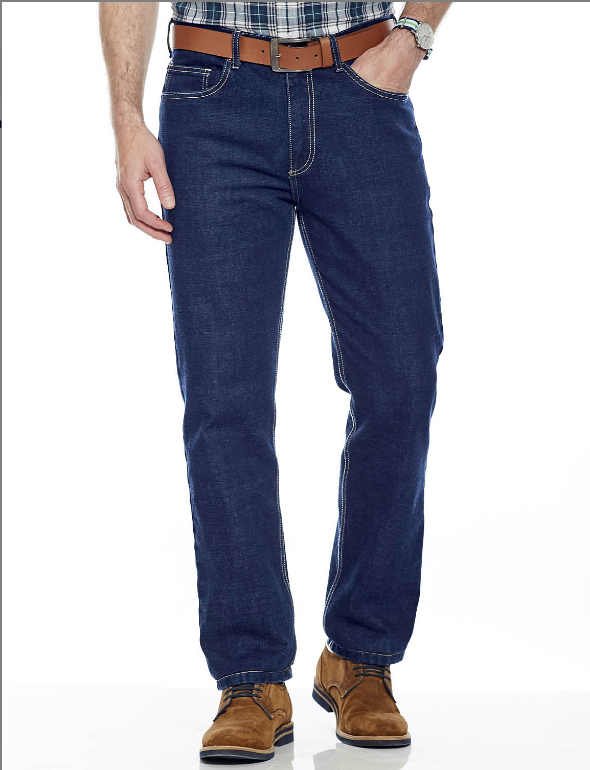 FARAH Classic men's blue 425 Rigid Denim jeans straight Cut