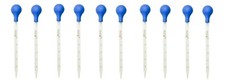 10Pk 10ml Glass Graduated Dropper Pipettes Lab Dropper w/ Red Rubber Cap Scale
